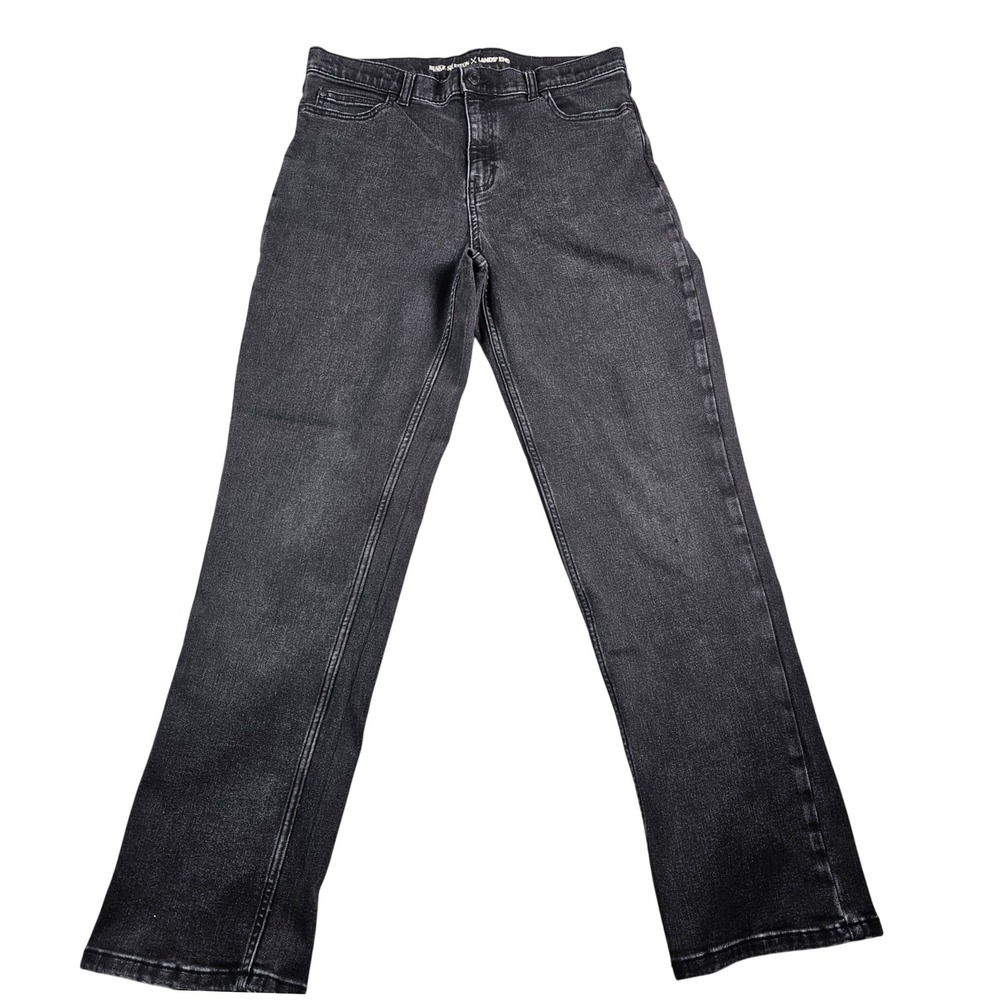 Blake Shelton x Lands' End Jeans Women 20 Black Straight Leg Button & Zip Casual
